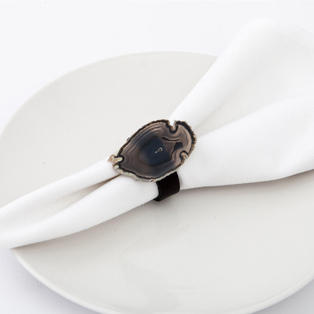 Raw Agate Napkin Holder