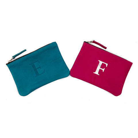 Geniune Leather Initial Pouches